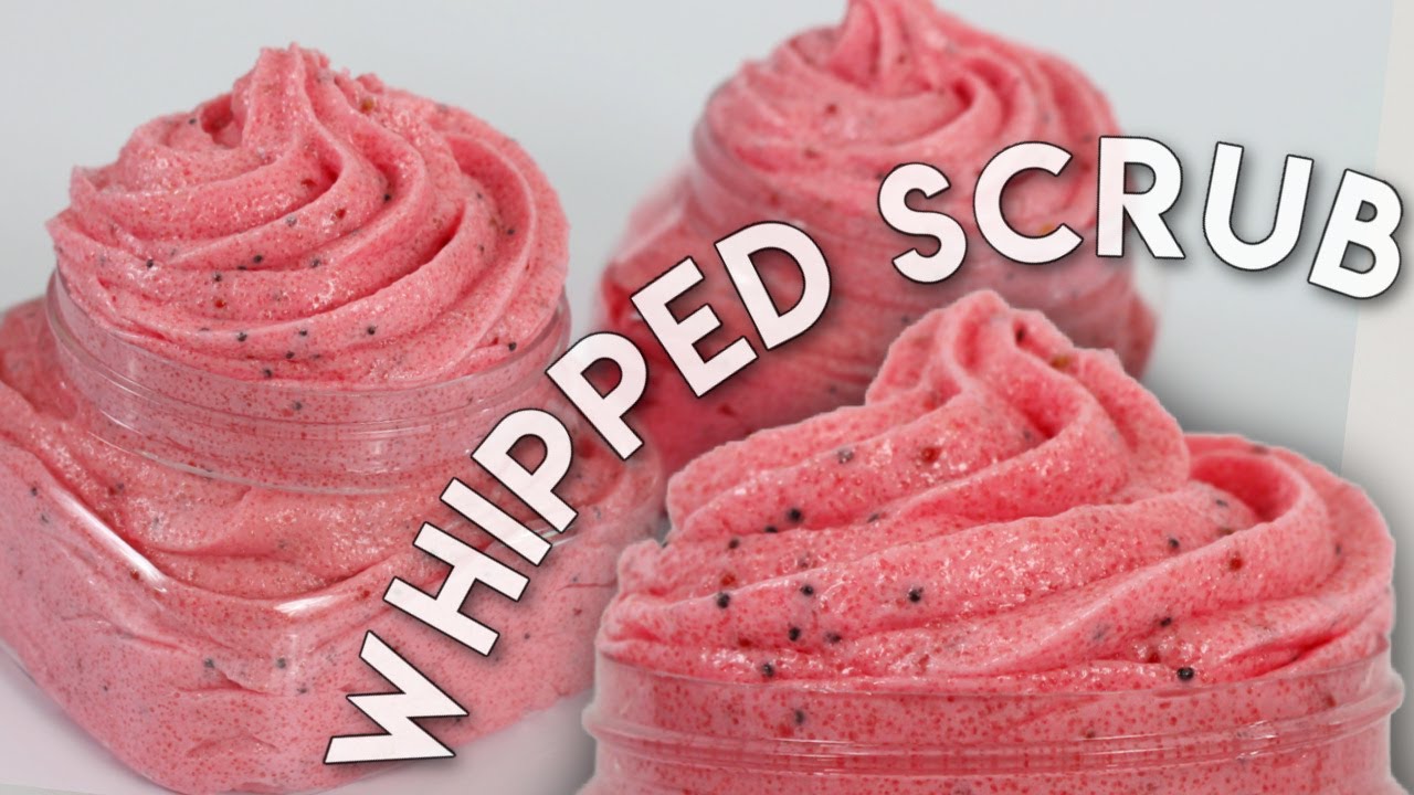 How to Make Whipped Foaming Strawberry Cream Body Scrub