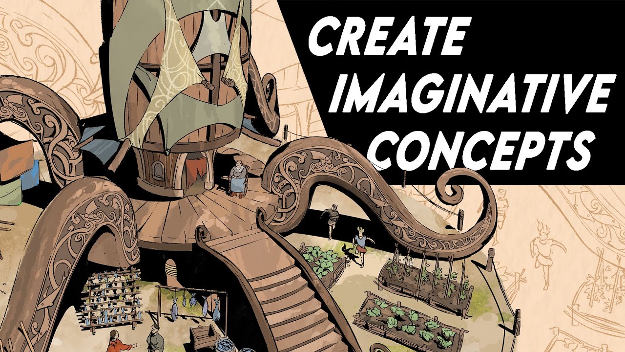 Designing a Fantasy Squid House - Concept Art Tutorial