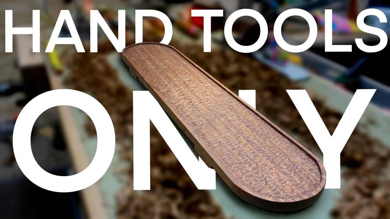 HAND TOOLS ONLY || WOODEN SERVING PLATTER PART 1 with TEXTURE - HAND vs MACHINE woodworking
