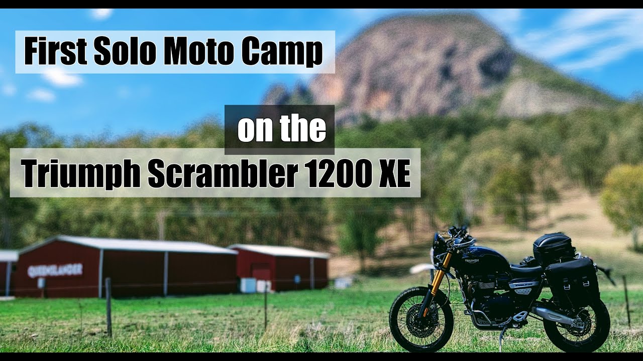 First Solo Motorcycle Camping on my New Triumph Scrambler 1200 XE #motocamping