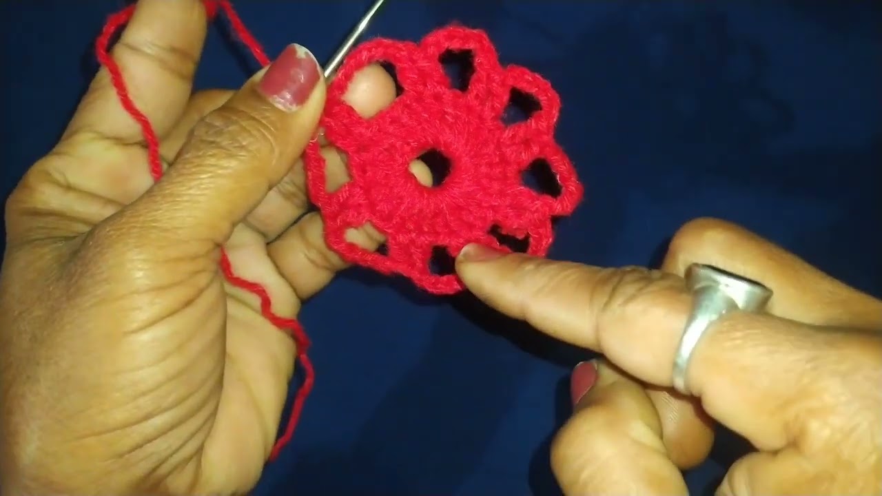 Beautiful crochet flower design //simple crochet  design 