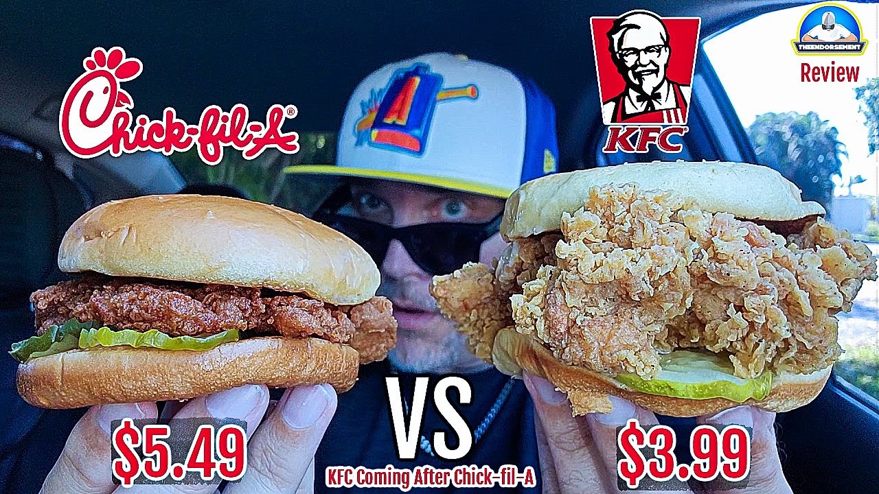 Сэндвич KFC® с курицей против Chick-fil-A®! | Сэндвич KFC за 3,99 доллара против Chick-fil-A® | t...