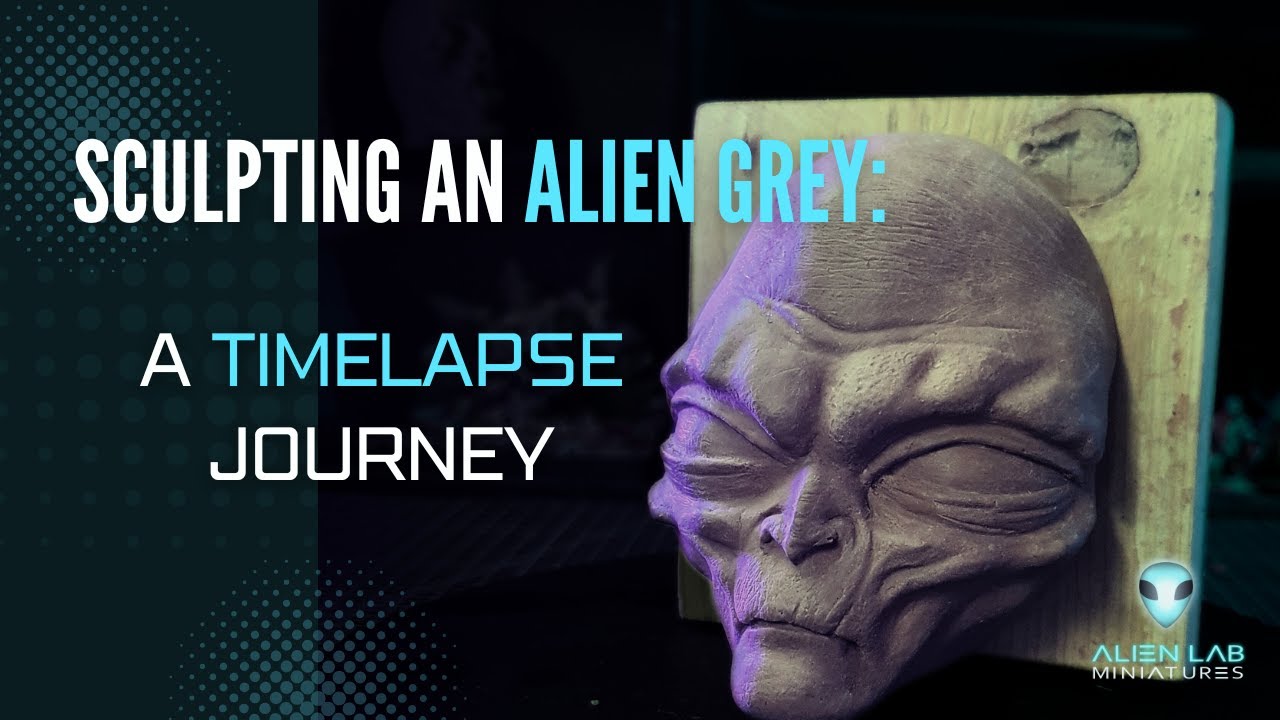 Timelapse Sculpture: Crafting an Alien Gray Head | Extraterrestrial Clay Art Tutorial
