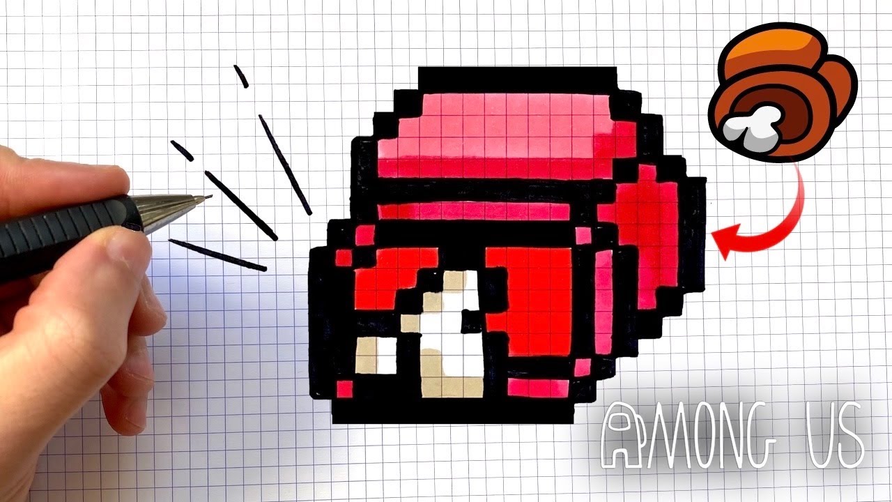COMMENT DESSINER AMONG US MORT FACILEMENT PIXEL ART