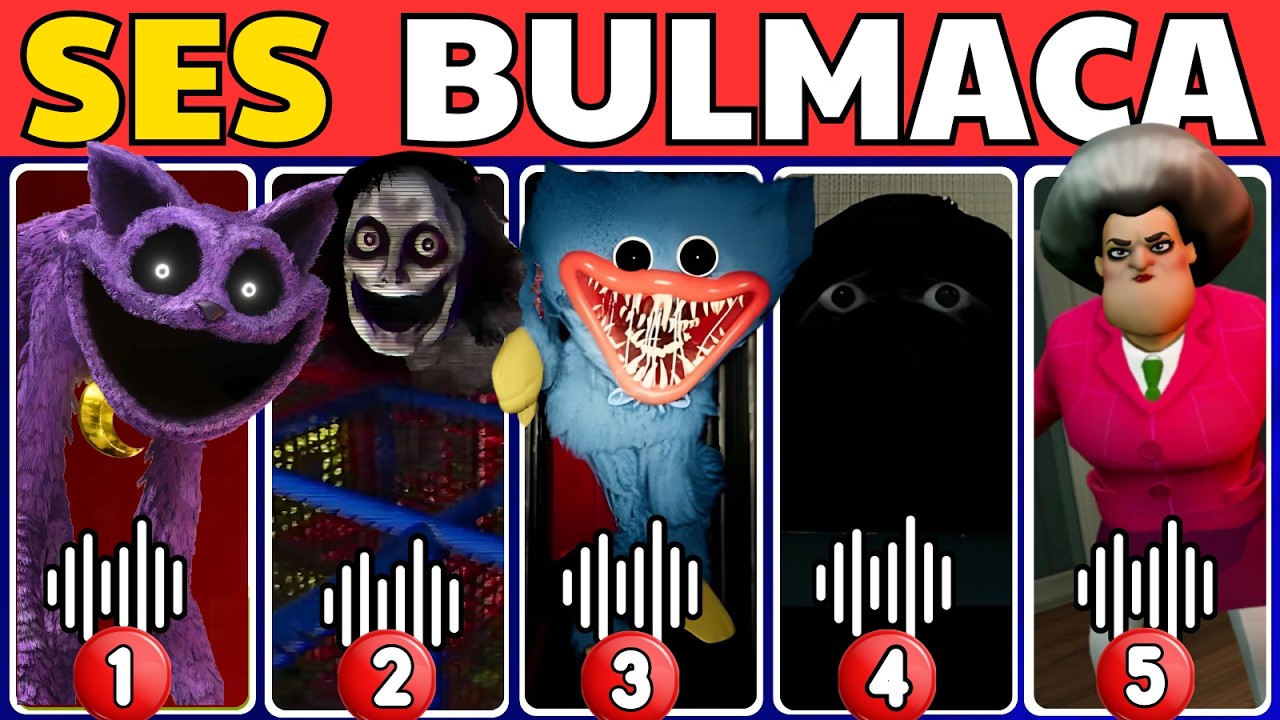 Угадай персонажей хоррор-игр по звукам и эмодзи! 2 😱🔪 Хэллоуин Викторина | GRANNY, Huggy Wuggy
