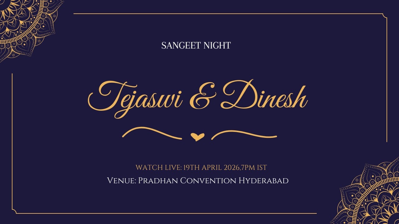 Tejaswi & Dinesh Sangeeth Live Streaming