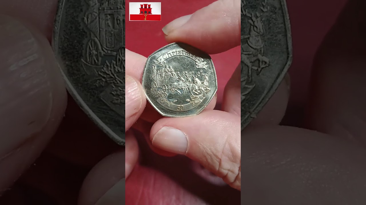 Christmas 50p 2008 Gibraltar #christmas  #coin #currency #bullion
