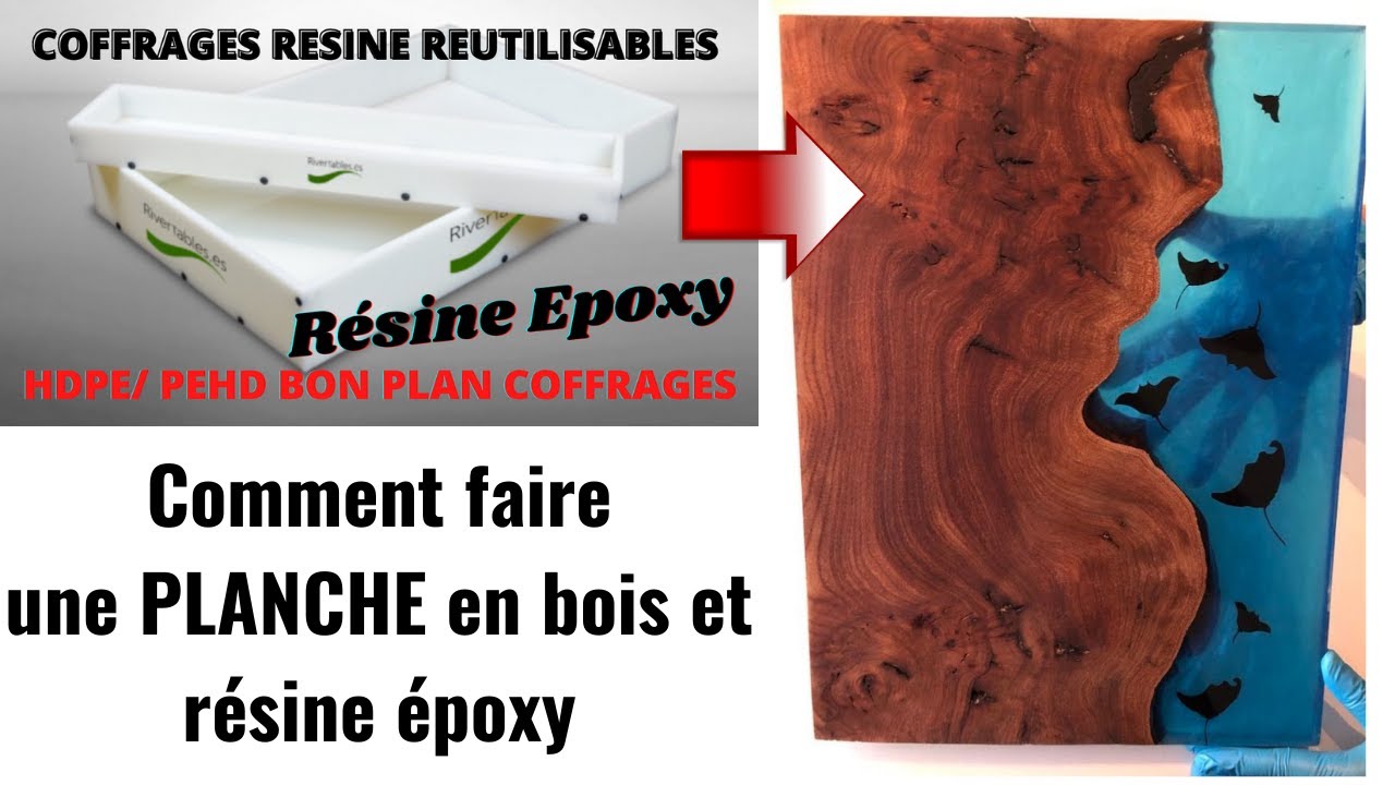Comment faire un plateau en bois et résine ?