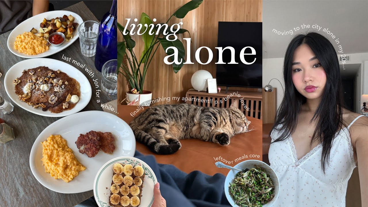 living alone diaries 🧸🧺 | furniture delivery, productive days, grocery shopping & laundry day!