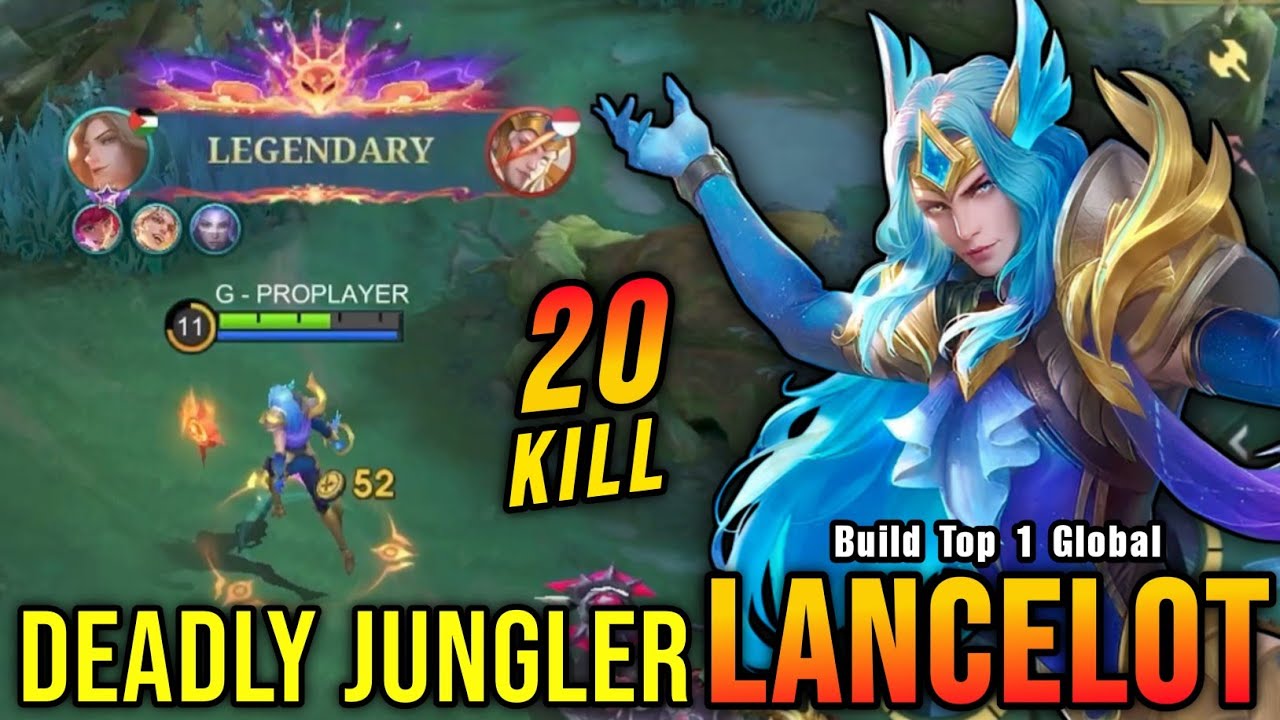 20 Kills!! Lancelot ZODIAC Skin Deadly Jungler!! - Build Top 1 Global Lancelot ~ MLBB