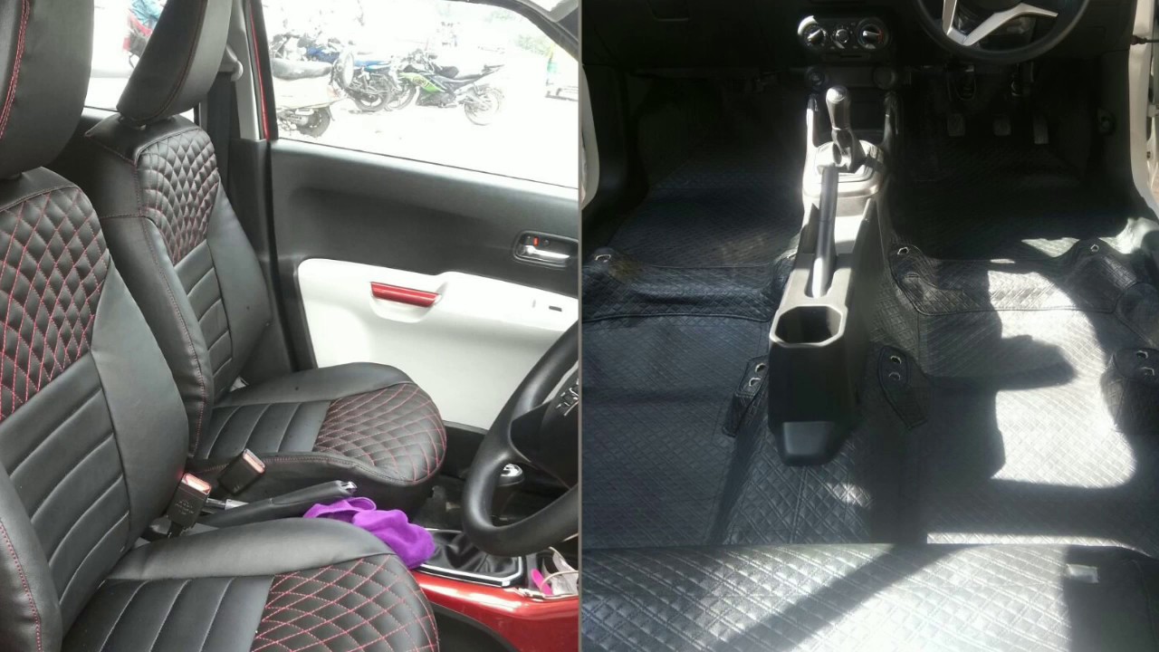 Maruti Suzuki Ignis Seat cover and Floor mat | Car Modified | Ignis Modifications