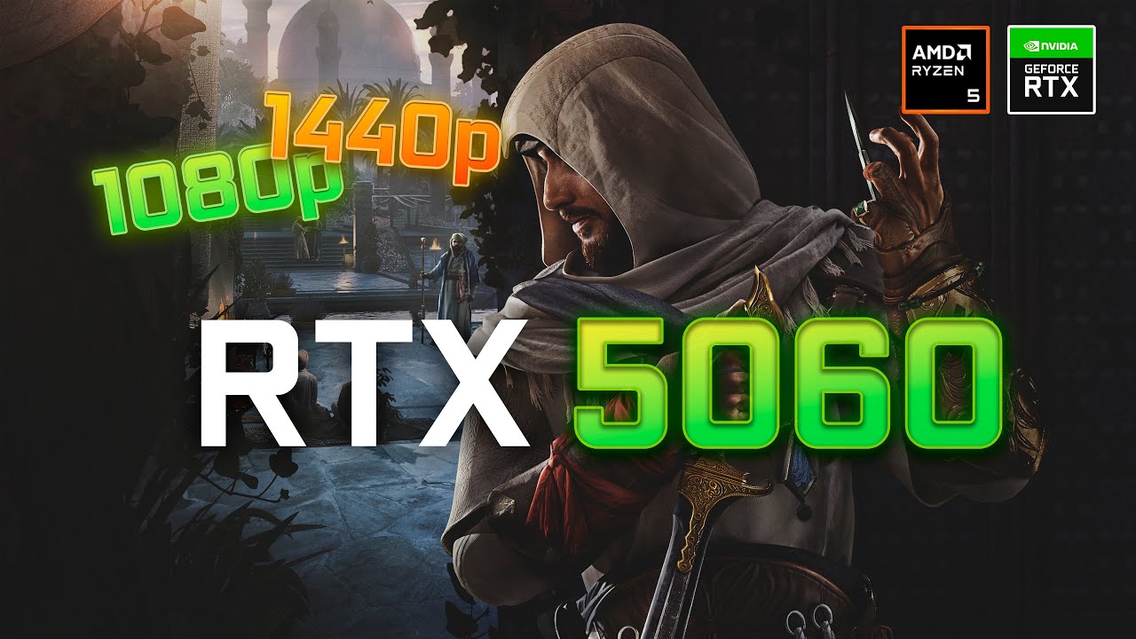 Assassin's Creed: Mirage on RTX 5060 Performance Test | 1080p vs 1440p