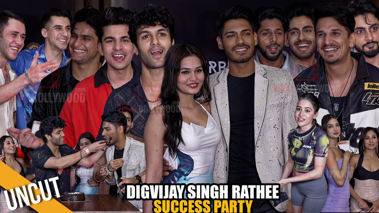 UNCUT - Digvijay Singh Rathee Grand Success Party | Unnati, Jashwanth, Urfi, Prince and more | Cake