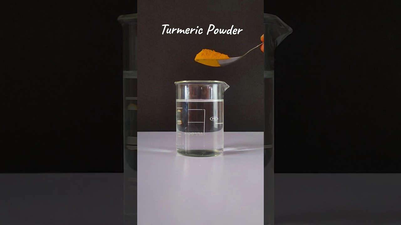 Color Changing Water Experiment: Turmeric Meets Detergent #shorts