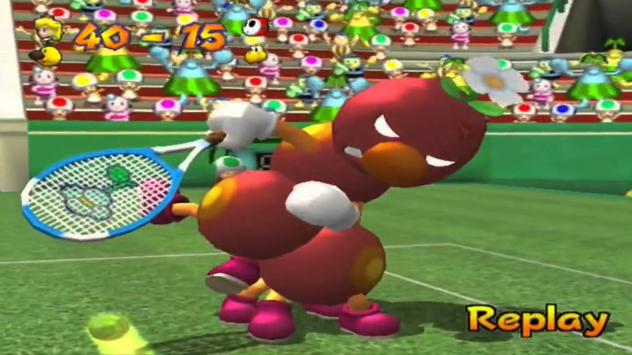 Mario Power Tennis   Shy Guy & Koopa Troppa Vs  Peach & Wiggler