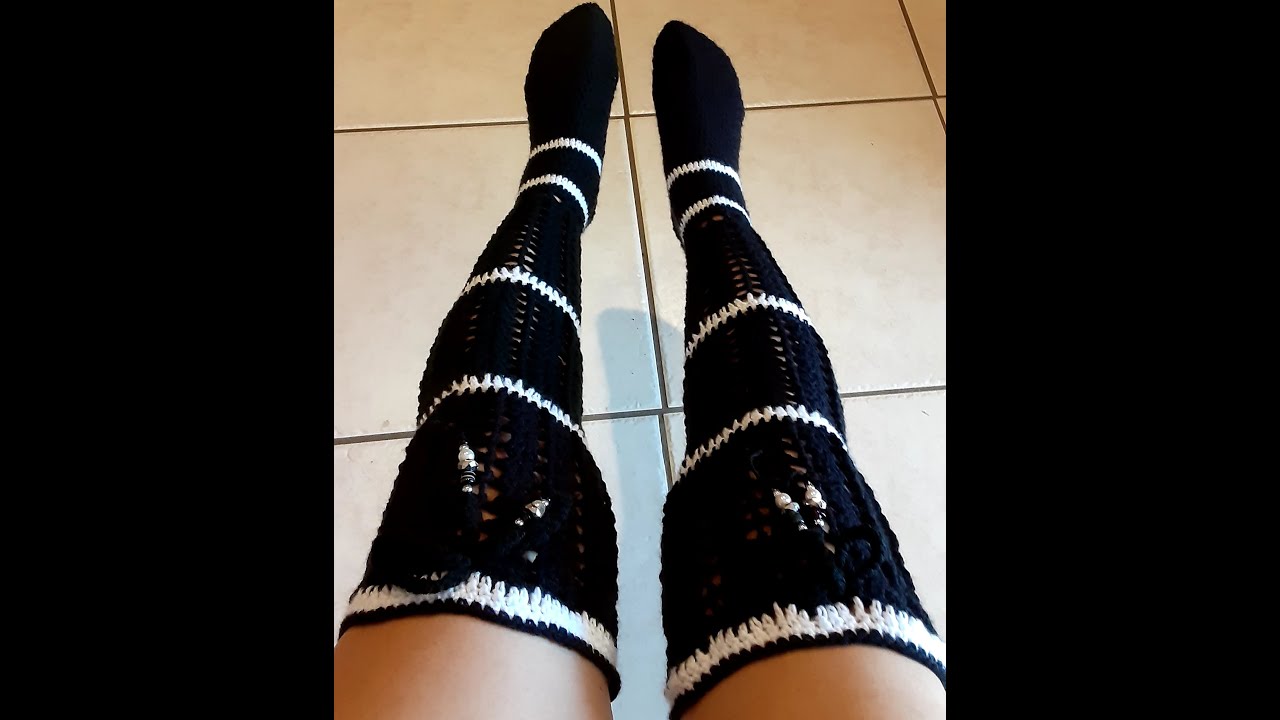 Medias Largas o Calcetas a crochet 1 de 2 videos