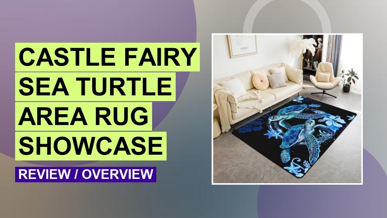 Castle Fairy Sea Turtle Area Rug Review – Ocean Theme Accent for Kids & Adults
