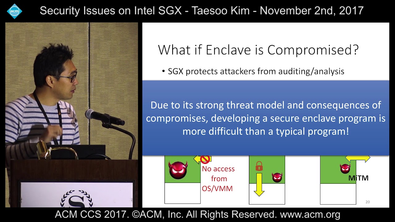 ACM CCS 2017 - Security Issues on Intel SGX - Taesoo Kim