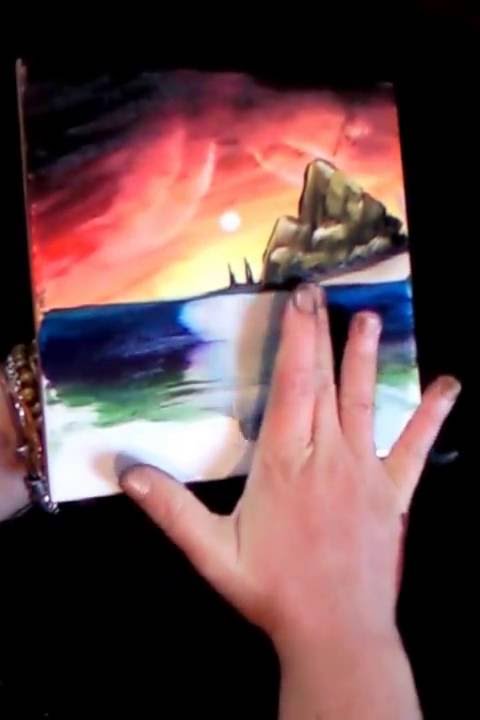 Pintura em azulejo com os dedos