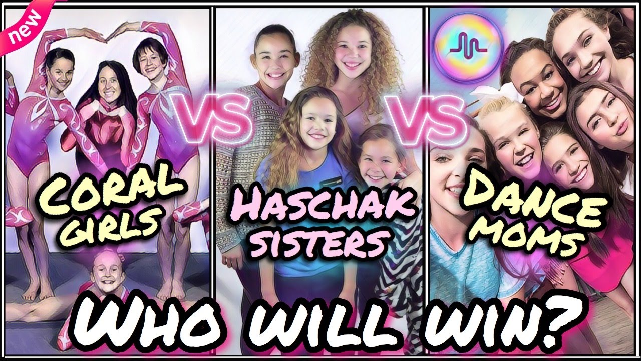 Coral Girls , Haschak Sisters , Dance Moms Musical.ly Battle | Top Gymnast Dancers Musically