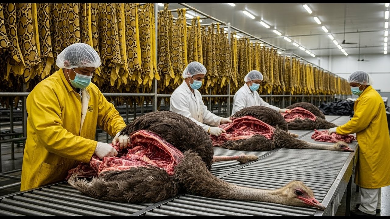 Inside the Ostrich Leather Factory: From Farm to Luxury Jacket | Full Process