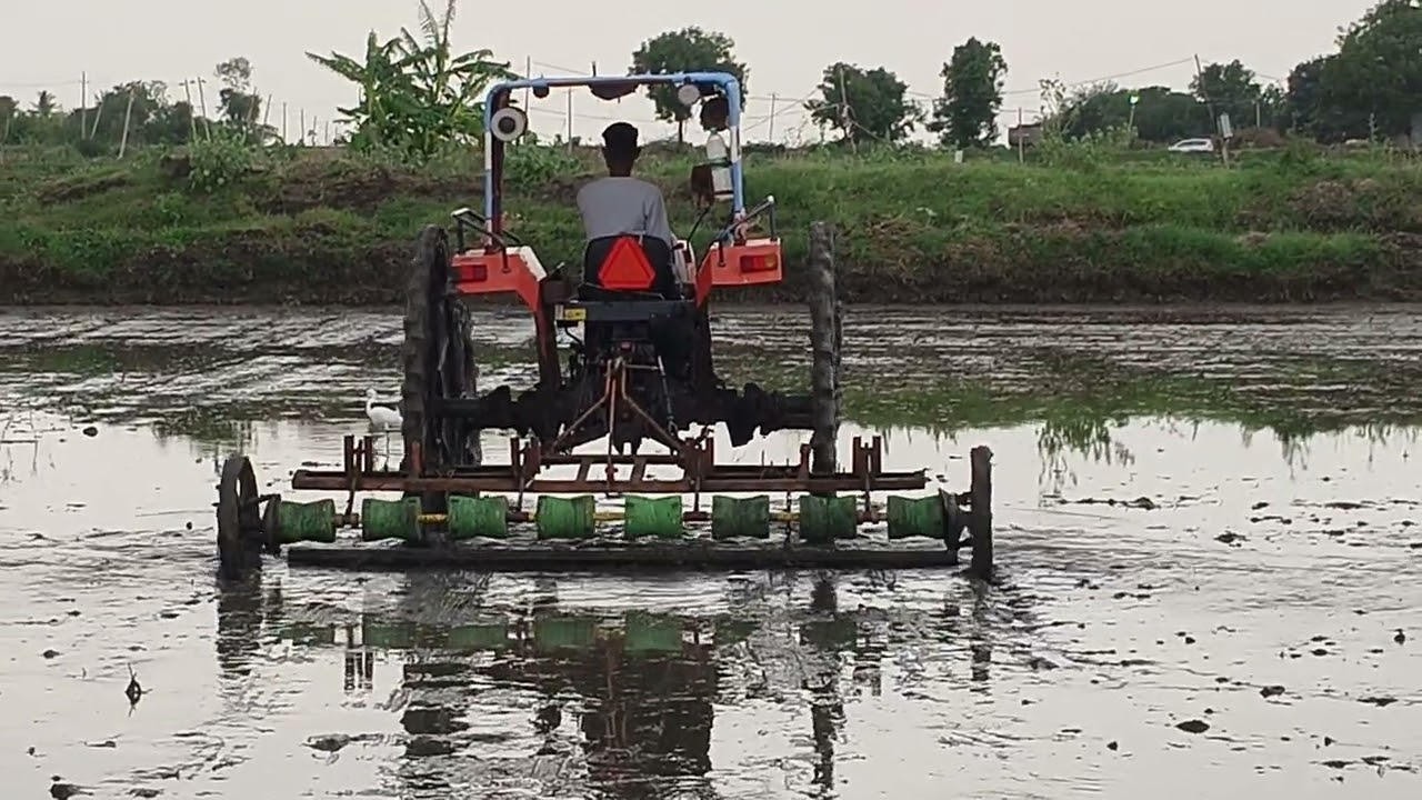 Tractor mounted drum seeder 