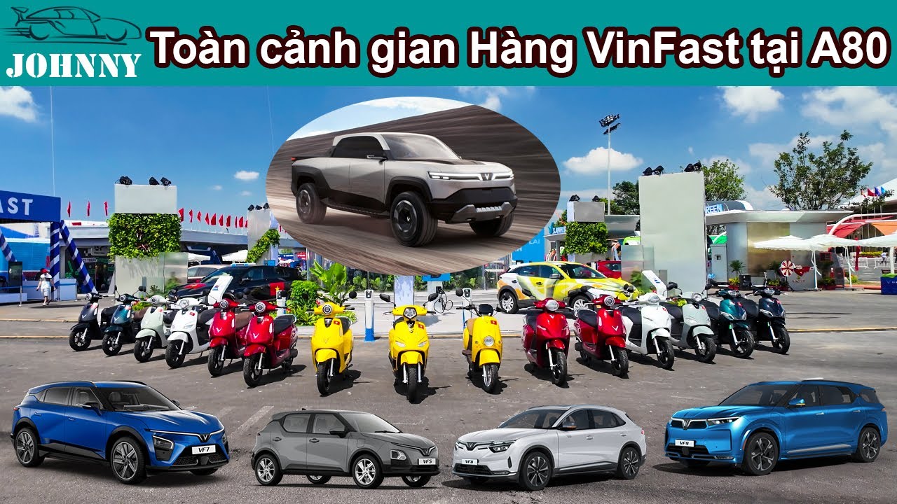 Toàn cảnh gian hàng VinFast, có cả Robot, trạm đổi pin xe máy điện, VF Wild, ...