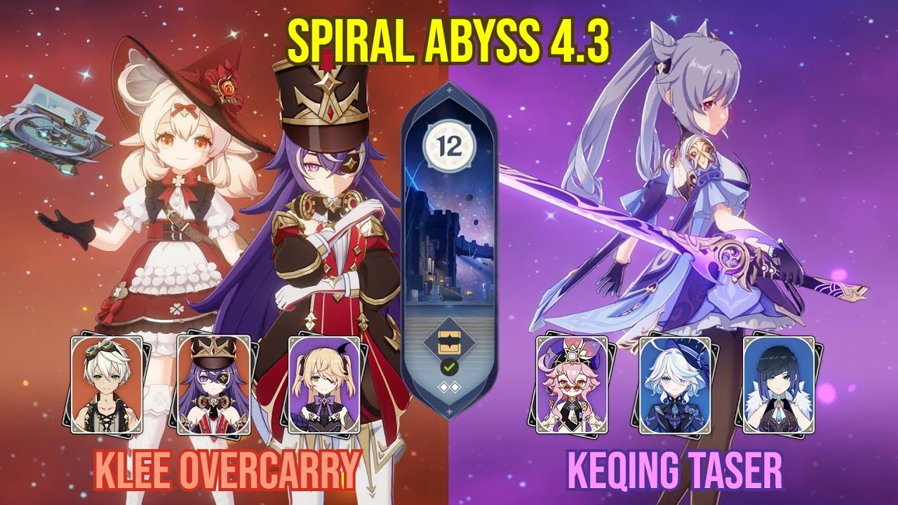 C0 Klee + Chevreuse Overcarry & C4 Keqing Taser | Floor 12 Genshin Impact | 4.3 Spiral Abyss