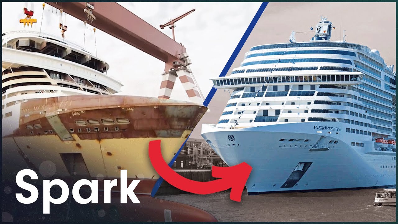 How Do They Build Giant Cruise Ships? | The Meraviglia Cruise Ship | Spark