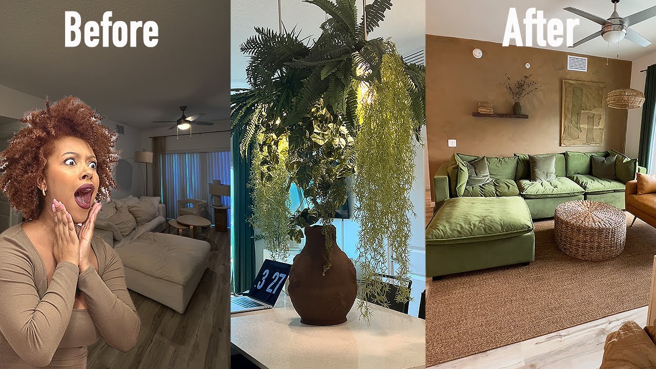 EXTREME LIVING ROOM & KITCHEN MAKEOVER | DIY Decor & Renter Friendly!