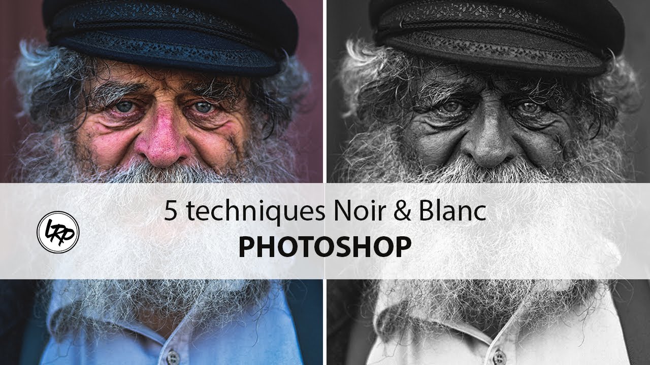 5 TECHNIQUES pour créer un NOIR et BLANC dans PHOTOSHOP avec @APPRENDRE LA PHOTO DE PORTRAIT