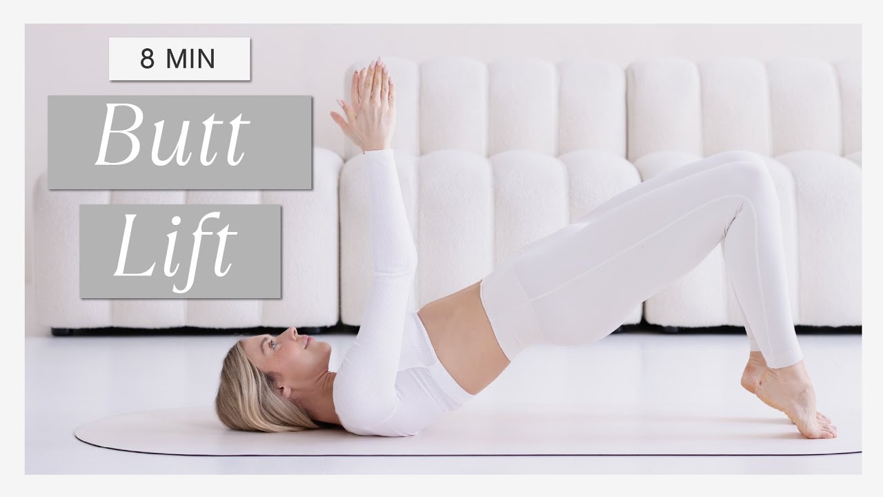 Szybki trening pilates modelujący pośladki | 8-minutowy trening modelujący i modelujący pośladki