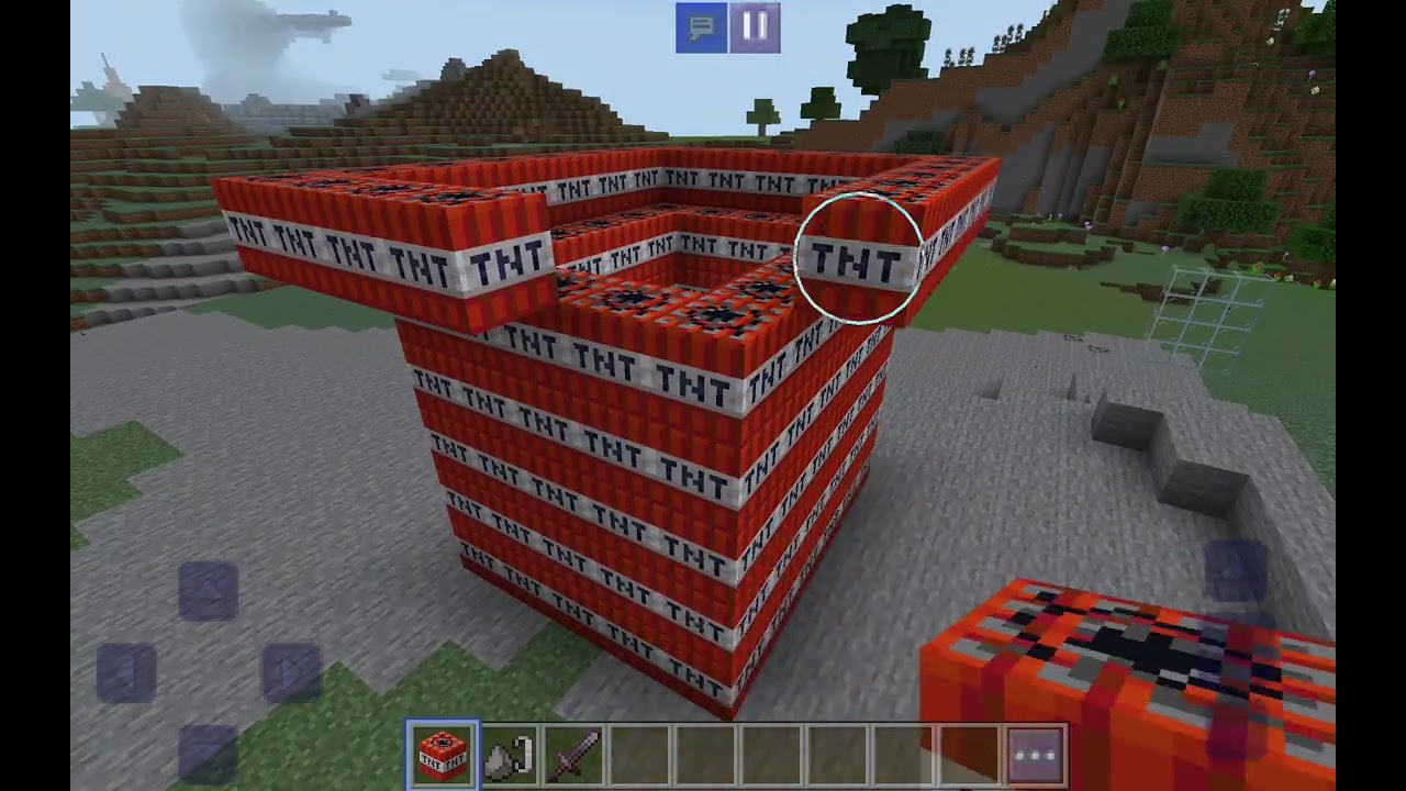 Seeing if an ender chest in minecraft can withstand 100 TNT.