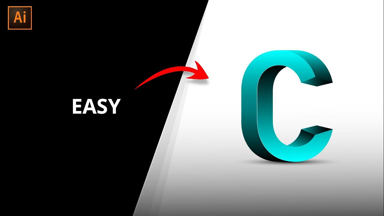 How To Create a Impossible Letter C in Adobe Illustrator - Tips & Tricks For Experts & Beginners