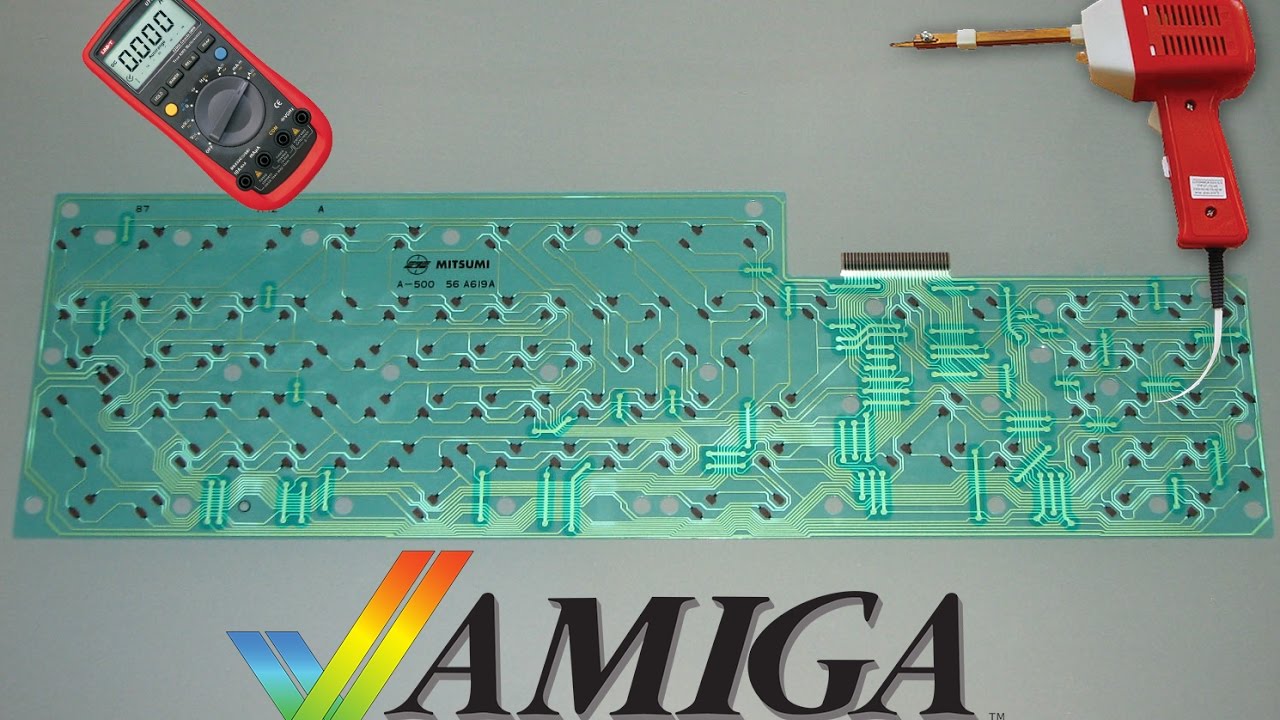 Naprawa ścieżek Amiga 500 Keyboard Mitsumi Service