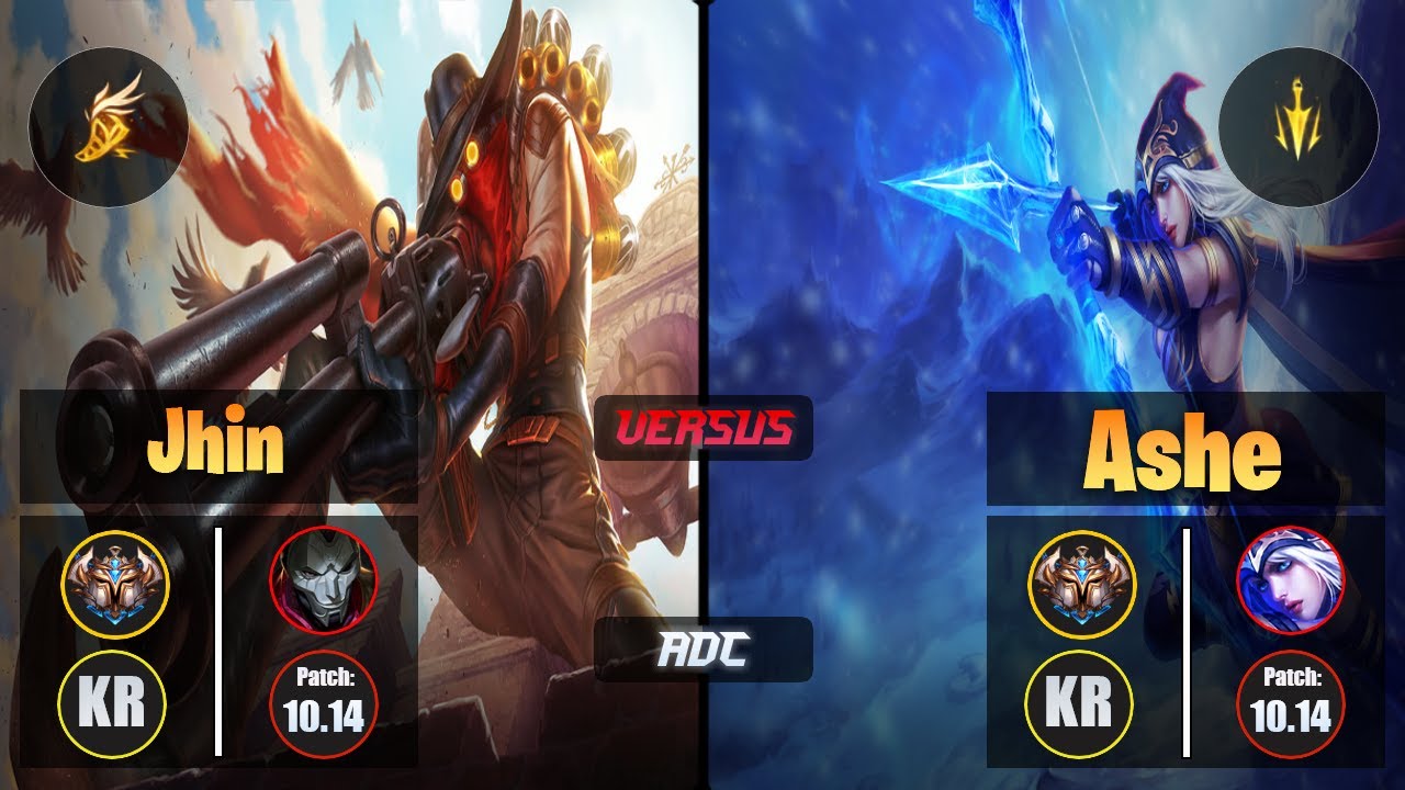 Challenger JHIN [Fleet Footwork] (ADC) VS  ASHE - Challenger KR Patch 10.14