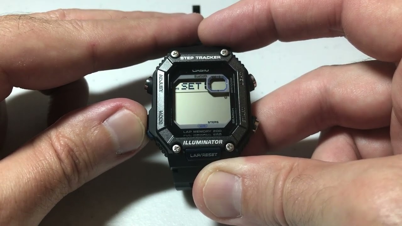 Шагомер Casio Illuminator | Как установить время и дату
