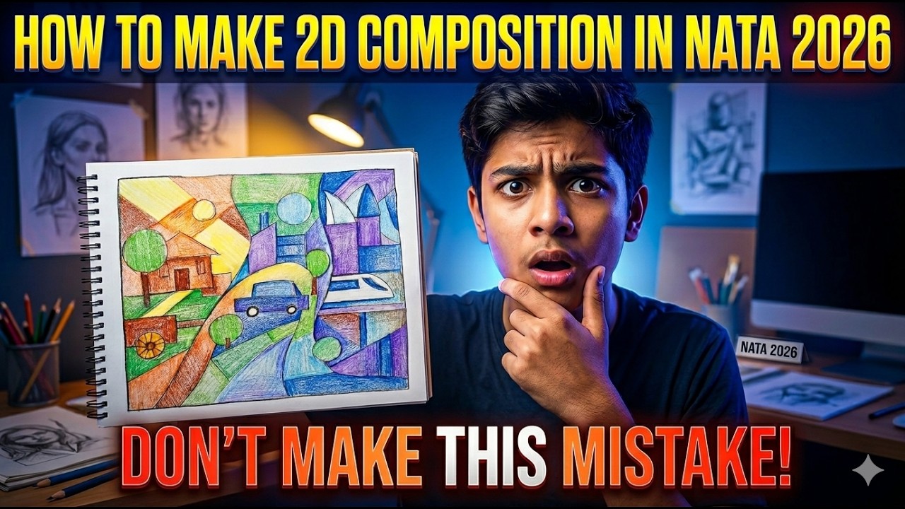 2D Composition in NATA 2026 Explained 💯 | HOW TO MAKE IT? #nata2026 #drawing
