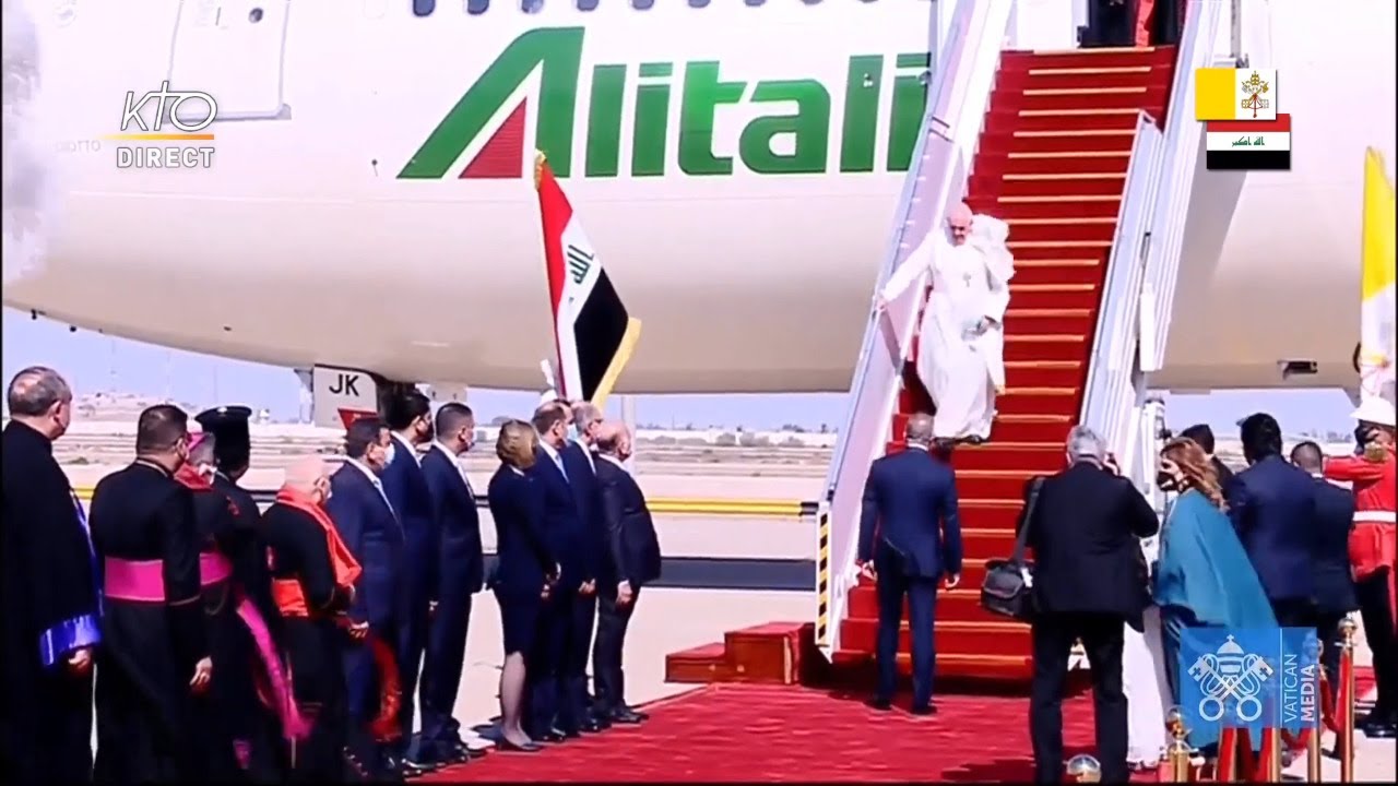 Accueil officiel du pape François en Irak