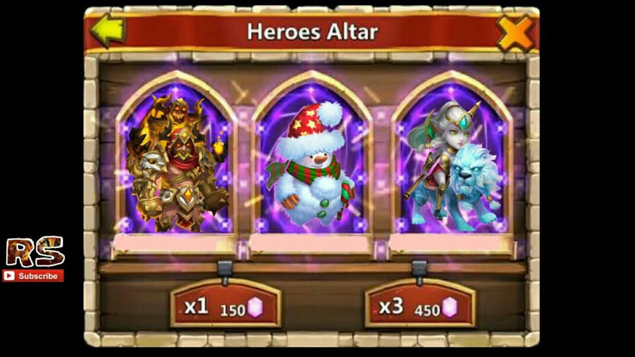 Castle Clash : Rolling gems for New Hero GrimFiend , Dread Drake and Lady Leo