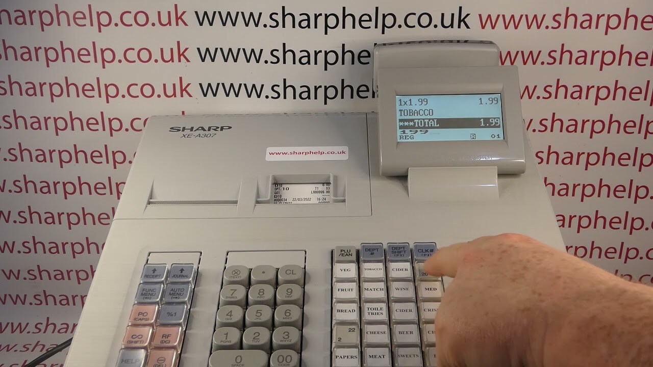 OPEN PRICE ENTRY INHIBITED Push CL Key Error Message Sharp XE-A307 / XE-A407 / XE-A507 Cash Register