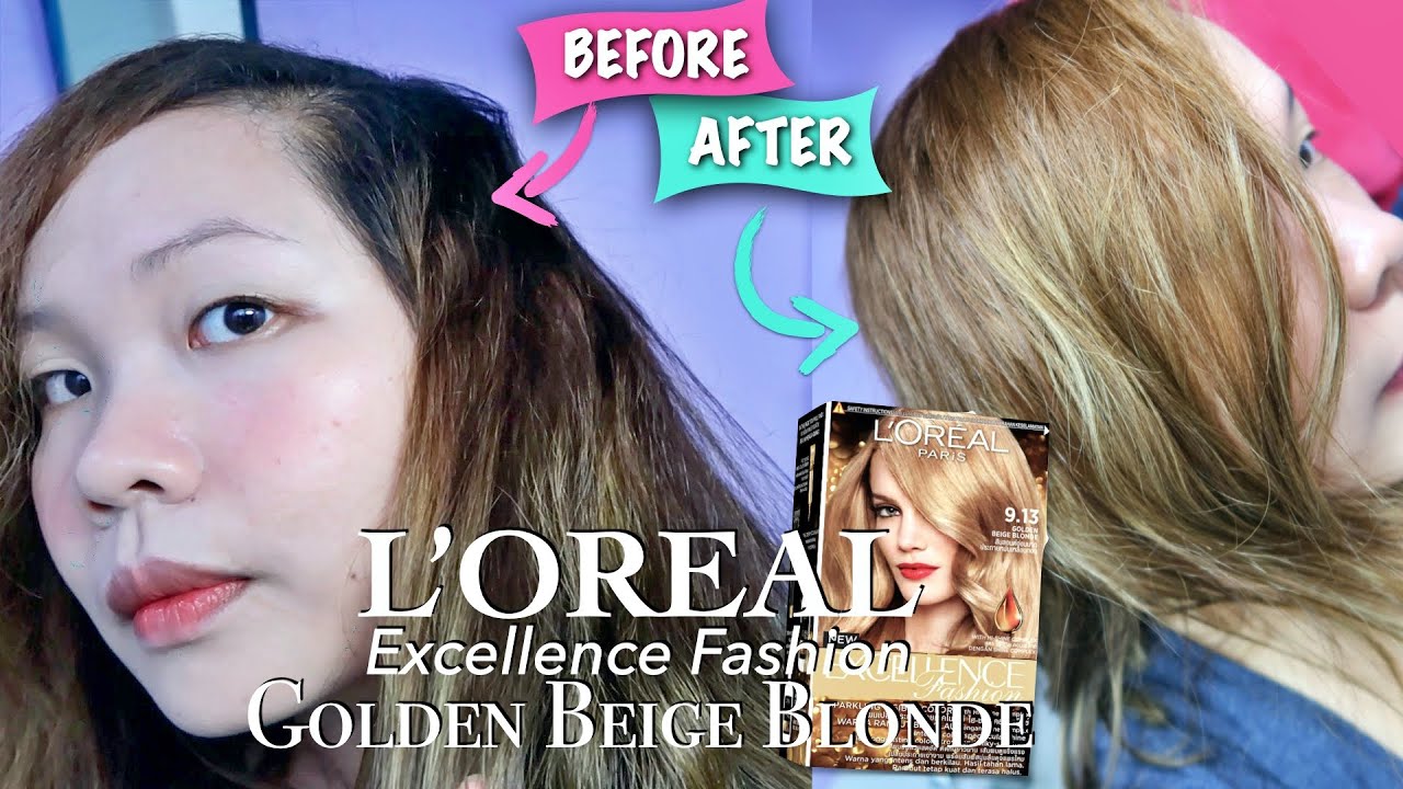 L'oreal Excellence Fashion 9.13 Golden Beige Blonde Review and Demo | Cattleya Vlogs