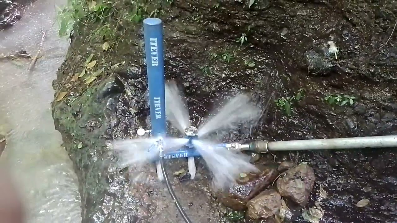 Ariete hidráulico con peso.