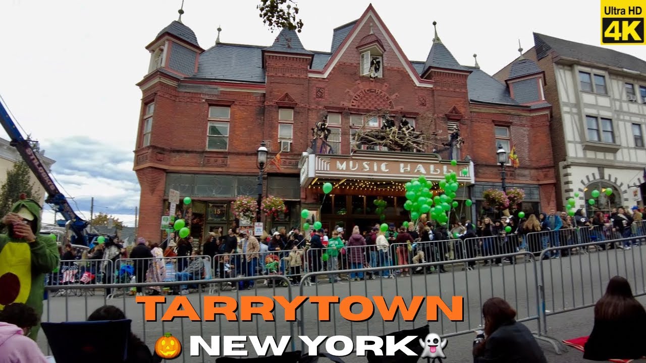 Walking Tarrytown NY: Before Halloween Parade 4K