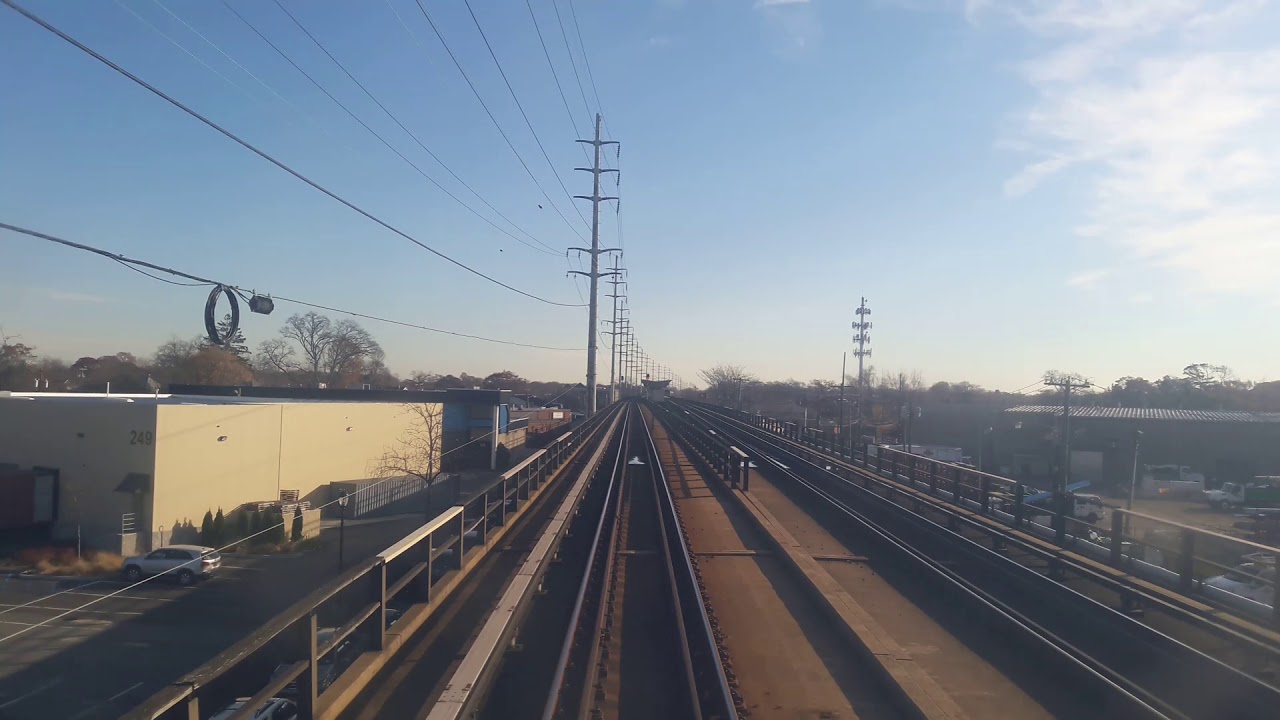 Long Island RailRoad M3 Back Railfan Window: Copiague to Seaford