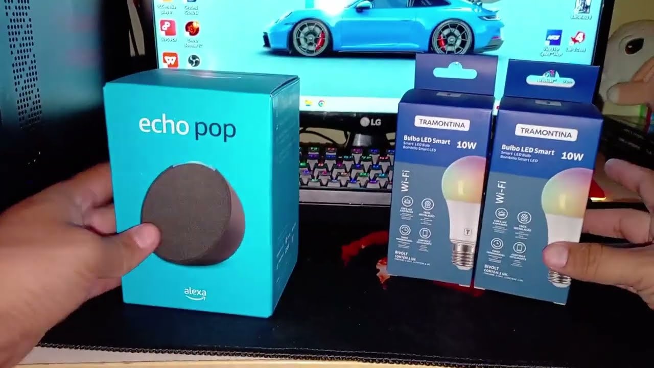 Upgrade no Setup Gamer Custo Benefício com a Alexa Echo Pop + Lâmpada LED 💡
