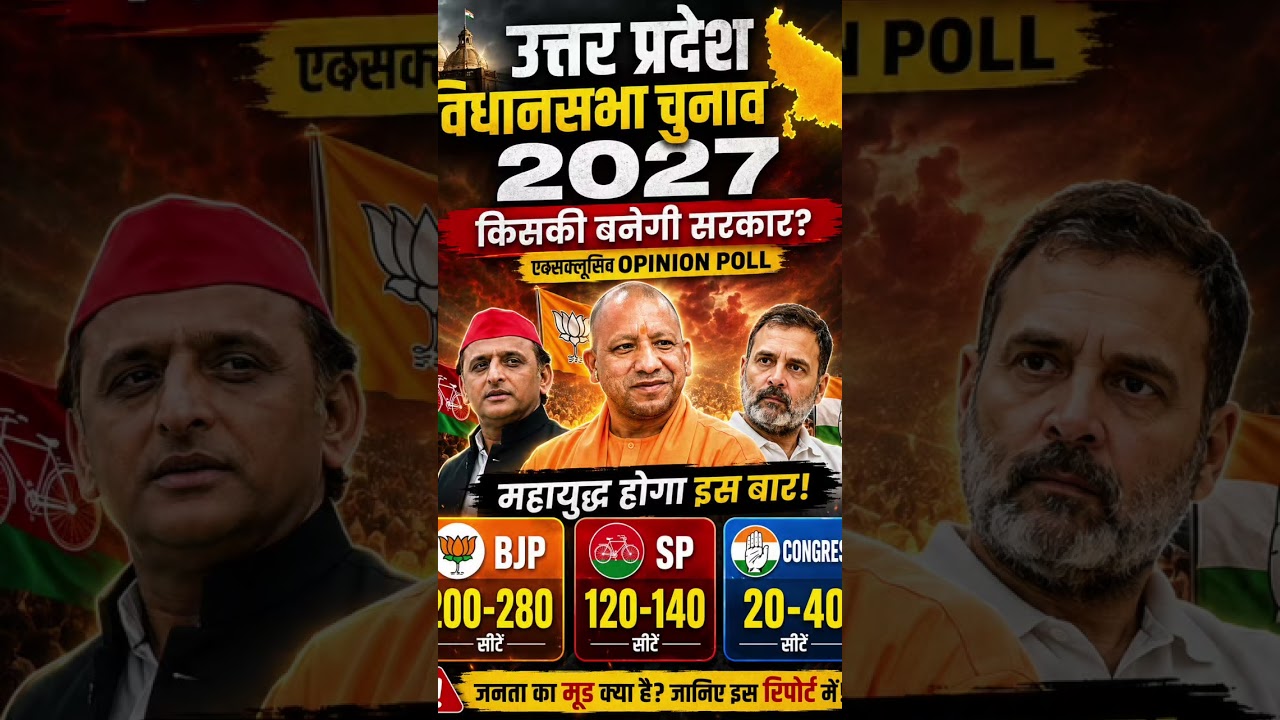 Uttar Pradesh Assembly Election 2027: Who will take the lead? 🗳️📊🔥 #upelection2027 #yogiadityanath