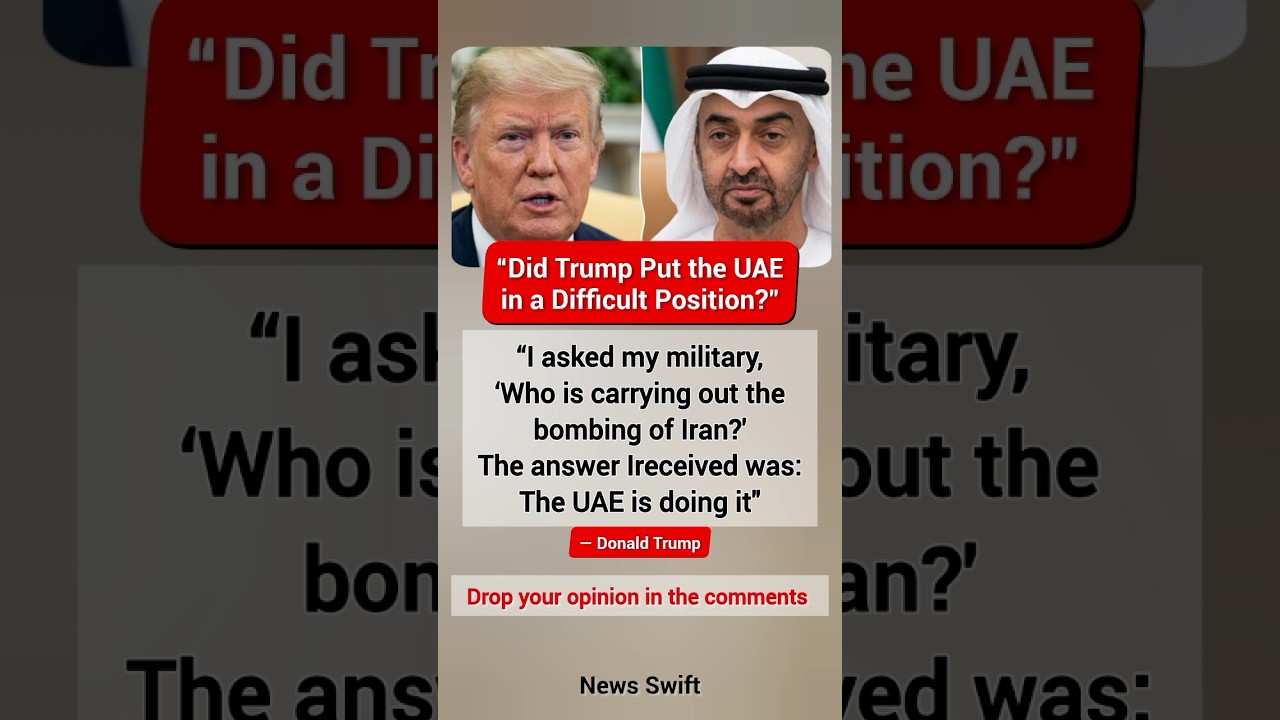 Did TRUMP Put UAE in TROUBLE? New IRAN Claim Raises Questions