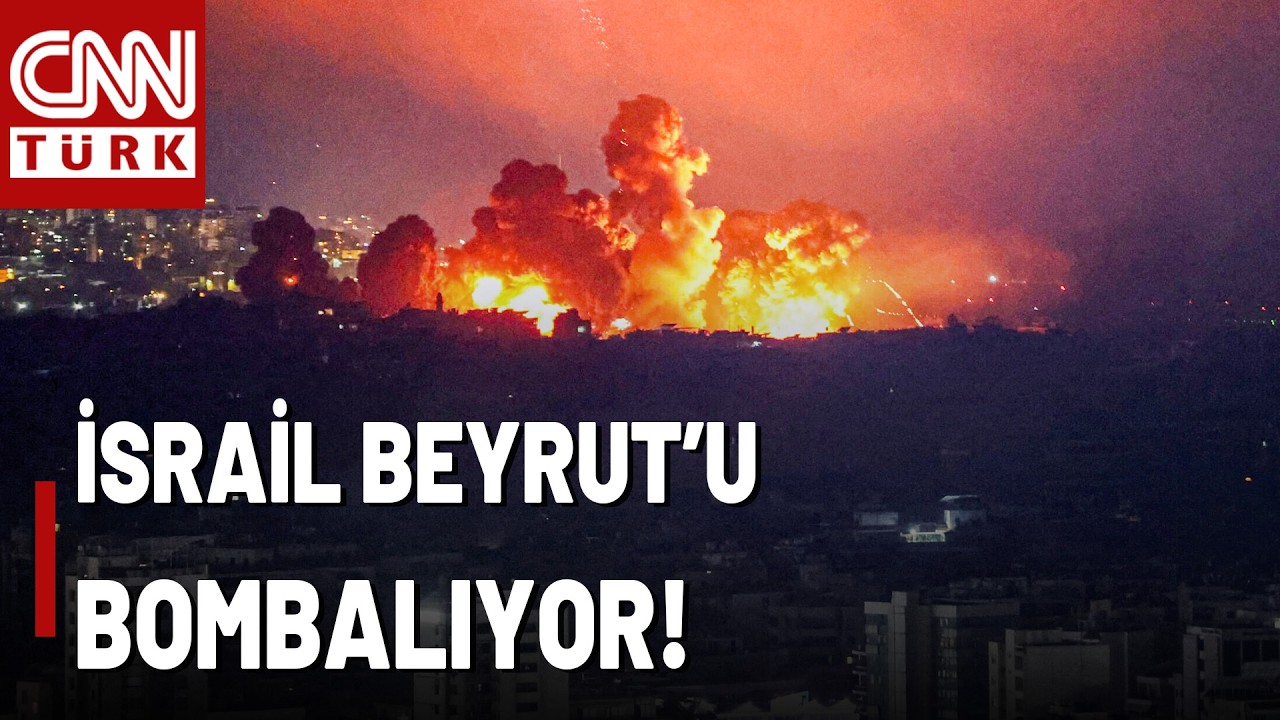 SON DAKİKA🚨İsrail Beyrut'u Canlı Yayında Bombalıyor!