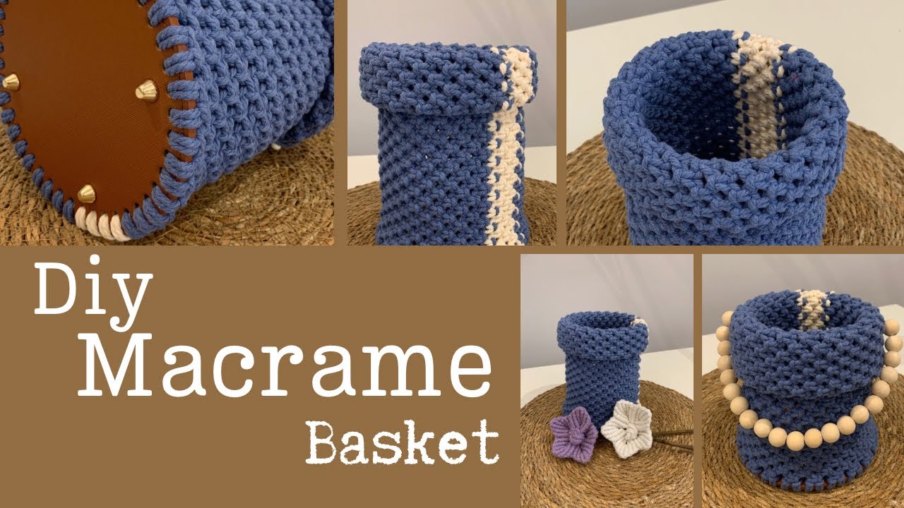 Cesto de Macramê Fácil e Lindo | Passo a Passo Completo para Decoração DIY | Macrame Basket
